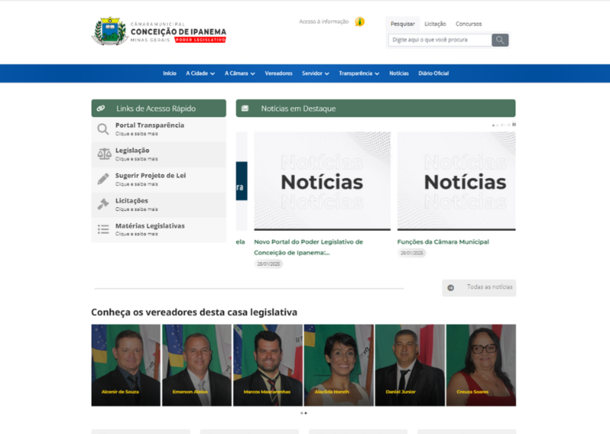 Novo Portal do Poder Legislativo de Conceição de Ipanema: Modernidade e Participação do Cidadão